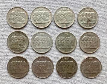100 Frank munten België - Vier Koningen (12 stuks) beschikbaar voor biedingen