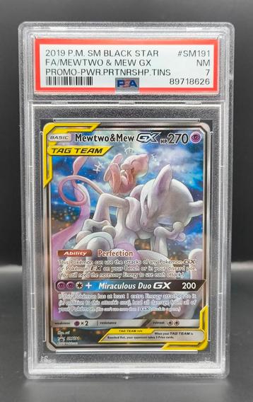 Mewtwo & Mew GX SM191 PSA 7 beschikbaar voor biedingen