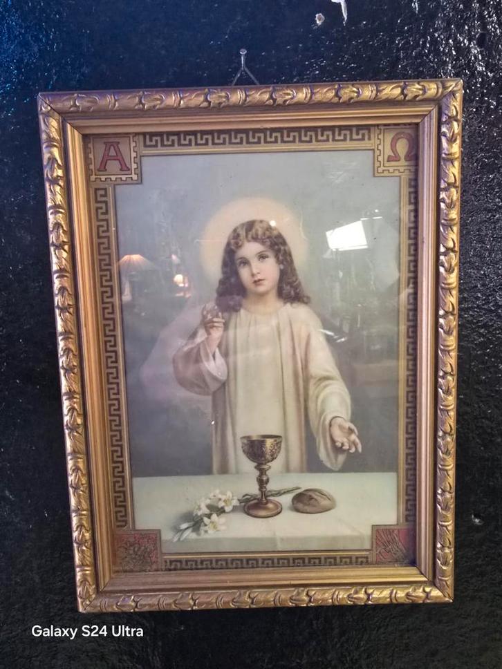 0 1 Religie schilderijtje, Antiek en Kunst, Kunst | Schilderijen | Klassiek, Ophalen