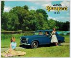 Folder Peugeot 403 uit 1958 Nederlandstalig, Gelezen, Verzenden, Diverse auteurs, Peugeot