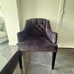4 antracietgrijze fluwelen stoelen € 85/stuk of € 300 voor 4, Huis en Inrichting, Stoelen, Ophalen, Hout, Zo goed als nieuw, Vier