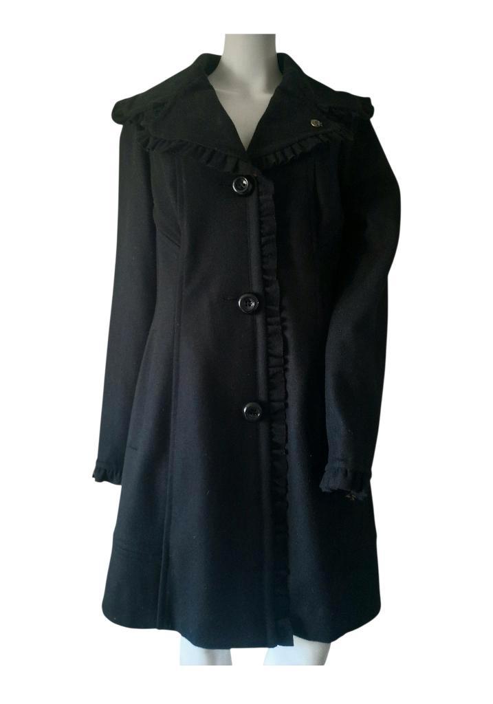 🌷 Nieuwe SPÒOM Zwart Wollen Jas Halflang maat 44, Kleding | Dames, Jassen | Winter, Nieuw, Maat 42/44 (L), Zwart, Ophalen of Verzenden