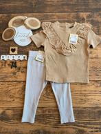 Baby girl wibra setje beige shirtje lila legging maat 74, Ophalen of Verzenden, Nieuw, Meisje, Setje