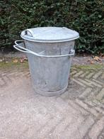 Zinken vuilnisemmer, Ophalen, Zo goed als nieuw, Minder dan 50 cm
