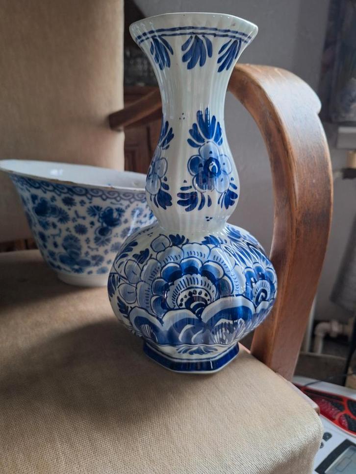 Delfts Blauw Vaas & Bloempot/Schaal, Antiek en Kunst, Antiek | Vazen, Ophalen