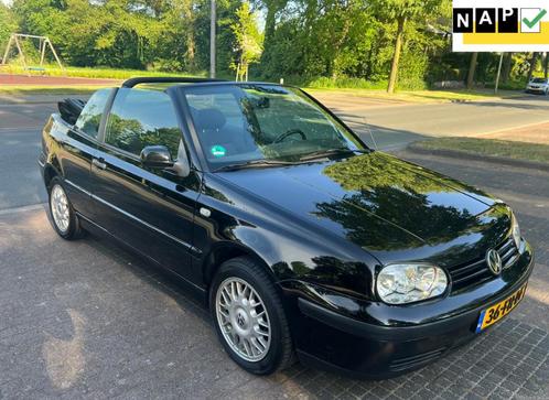 Volkswagen Golf Cabrio Zwart - BBS Wielen - Top staat!, Auto's, Volkswagen, Particulier, Golf, Airbags, Centrale vergrendeling