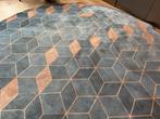 Groot Rond vloerkleed met geometrisch patroon diameter 240cm, Huis en Inrichting, Stoffering | Tapijten en Kleden, Ophalen, Gebruikt