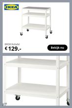 Ikea roltafel BROR wit, Zo goed als nieuw, Ophalen
