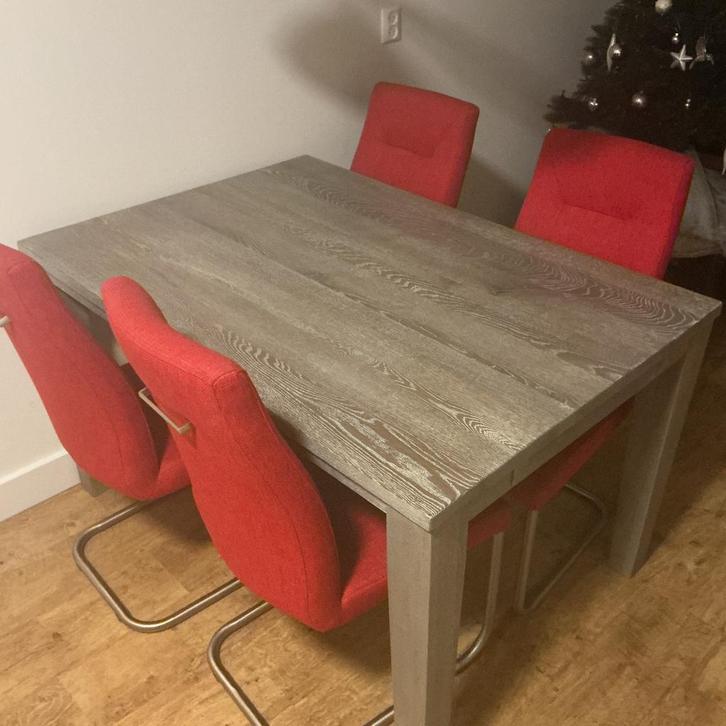 Eethoek, Huis en Inrichting, Tafels | Eettafels, Gebruikt, 50 tot 100 cm, 100 tot 150 cm, Vijf personen of meer, Rechthoekig, Eikenhout