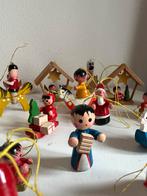 Vintage retro houten kerst decoratie en hangers, Ophalen of Verzenden, Huis en Inrichting