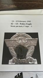 Tag der polizei uitgegeven 1942 winterhulp, Verzamelen, Militaria | Tweede Wereldoorlog, Ophalen of Verzenden, Duitsland, Embleem of Badge