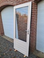 achterdeur, balkondeur, schuurdeur, buitendeur hardhout, Doe-het-zelf en Verbouw, Ophalen, Gebruikt, 80 tot 100 cm, Buitendeur