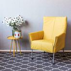 4 Montis Charly saffraan fauteuils - rvs onderstel, Niet ingevuld, Niet ingevuld, Nieuw, Leer