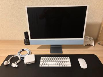 Apple iMAC M1 24 inch 512gb Blauw beschikbaar voor biedingen