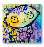 Kunstwerk Eghna, Italiaanse kunstenaar, 79x79cm, Ophalen of Verzenden