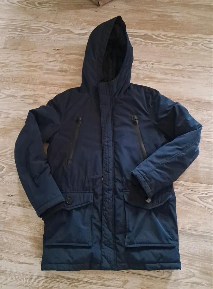 Heren/jongens winterjas parka model S, Kleding | Heren, Jassen | Winter, Gedragen, Maat 46 (S) of kleiner, Blauw, Ophalen of Verzenden
