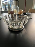 Vintage schaal met epns voet, Ophalen of Verzenden