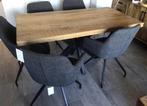 Mangohout Eettafel met metaal poten, Huis en Inrichting, Tafels | Eettafels, Ophalen, Nieuw, 50 tot 100 cm, Vijf personen of meer