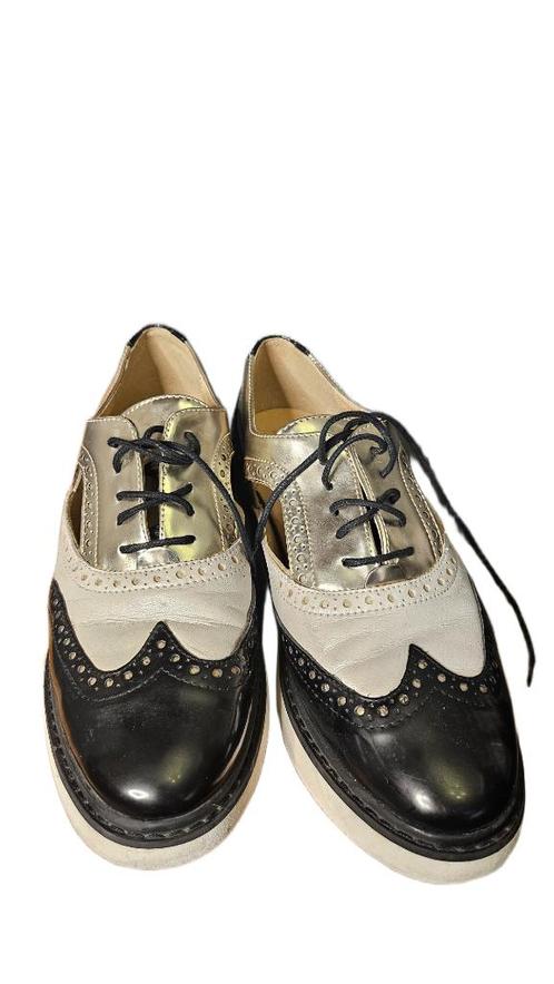 Unieke Geox Tricolor Platform Brogues - Maat 37, Kleding | Dames, Schoenen, Zo goed als nieuw, Schoenen met lage hakken, Overige kleuren