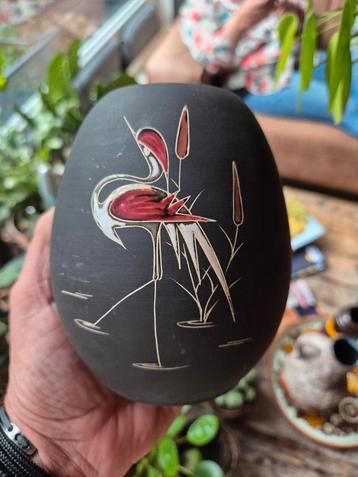 Leuk vintage vaasje,  Keith, Reiger, Heron  beschikbaar voor biedingen