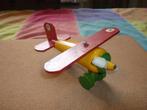 Oude houten speelgoed vliegtuigje Rood-Groen-Geel-Wit, Ophalen of Verzenden, Gebruikt, Overige typen