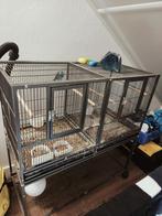 Dubbele vogelkooi met scheidingswand van metaal, Dieren en Toebehoren, Vogels | Hokken en Kooien, Ophalen of Verzenden, Metaal