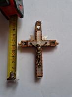 Antiek Houten Kruis met Christus Figuur, Antiek en Kunst, Antiek | Religie, Ophalen of Verzenden
