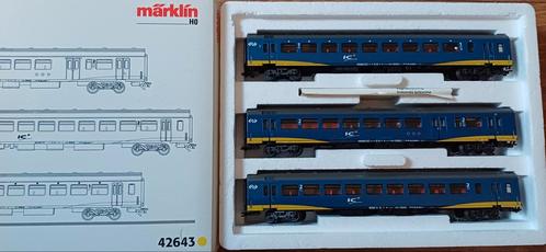 Märklin 42643 H0 Driedelige set met ICR rijtuigen 'IC+' NS., Hobby en Vrije tijd, Modeltreinen | H0, Zo goed als nieuw, Wagon