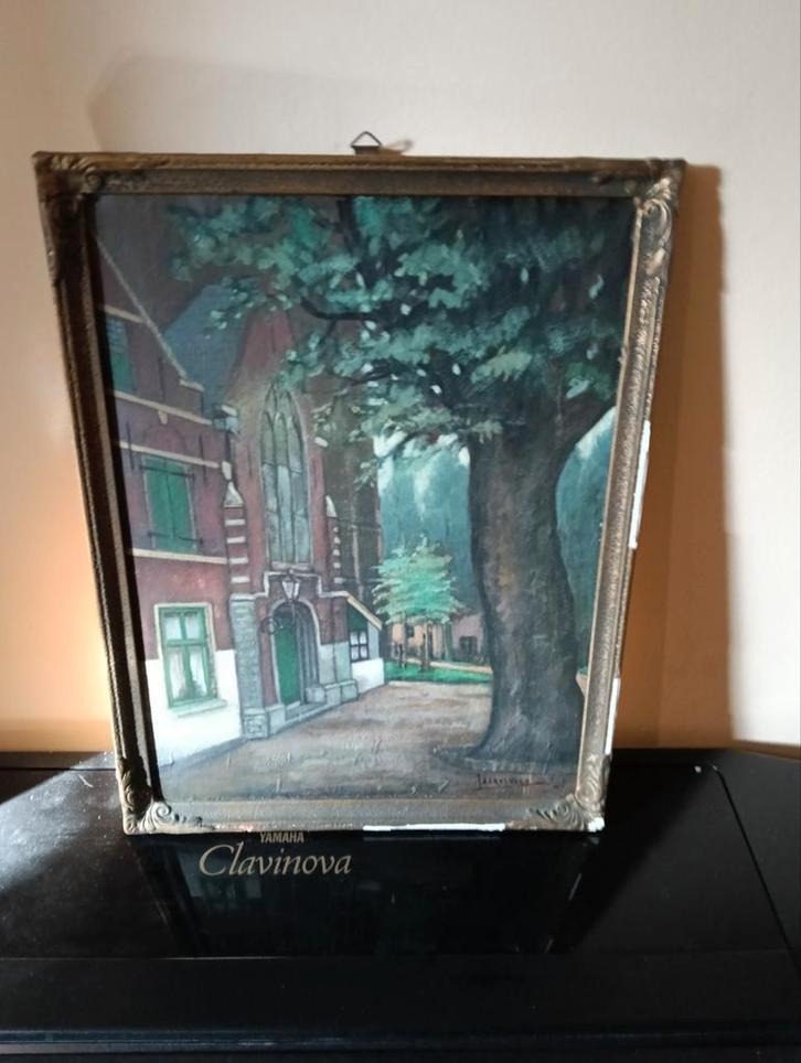 J. Aartzelt - Oude Kerk Monnikendam, Antiek en Kunst, Kunst | Schilderijen | Klassiek, Ophalen of Verzenden