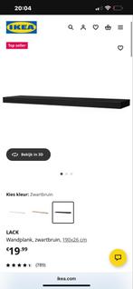IKEA LACK Wandplank Zwartbruin 190x26cm - Nieuw, Huis en Inrichting, Woonaccessoires | Wandplanken en Boekenplanken, Ophalen, Nieuw