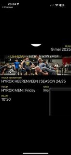 HYROX Heerenveen 9 mei – Men’s Single + 2 tickets, Eén persoon