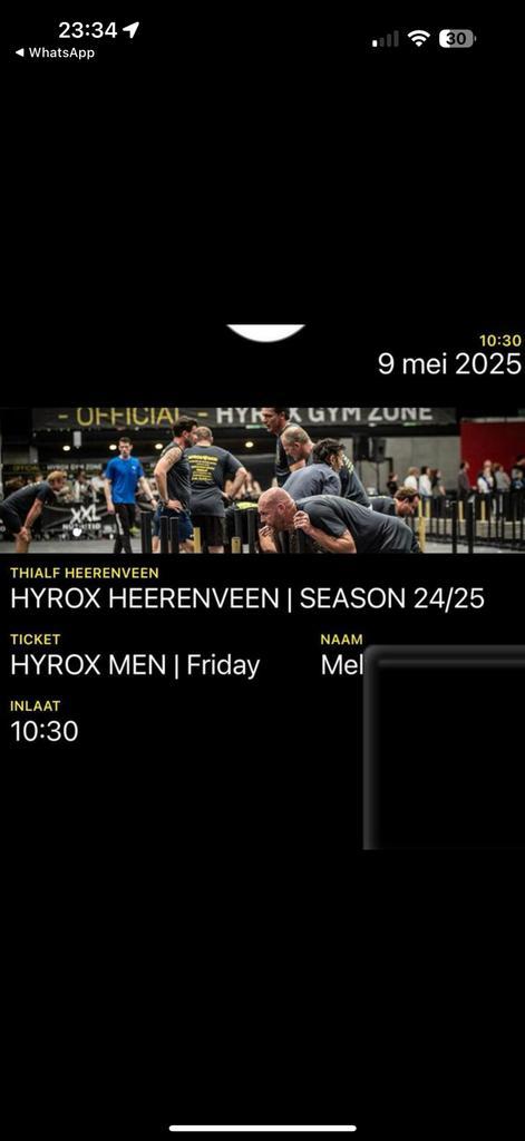 HYROX Heerenveen 9 mei – Men’s Single + 2 tickets, Tickets en Kaartjes, Evenementen en Festivals, Eén persoon