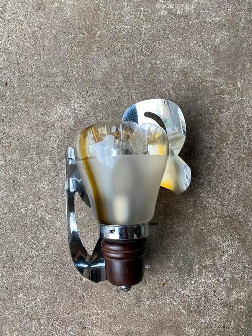 Murano glazen wandlamp , jaren 70, Huis en Inrichting, Lampen | Wandlampen, Gebruikt, Glas, Metaal, Ophalen of Verzenden
