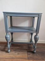Opgeknapt bijzet tafeltje, hal tafeltje, vintage, brocante, Ophalen, Gebruikt, 55 tot 75 cm, 60 cm of meer