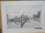 LOSSE TEKENING Haventje Zwartewaal, door v.d Leeden, Antiek en Kunst, Ophalen