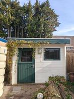 Houten tuinhuis/schuur met plat dak, zelf demonteren., Tuin en Terras, Tuinhuizen, Ophalen, 200 tot 400 cm, Tuinhuis, 250 tot 500 cm