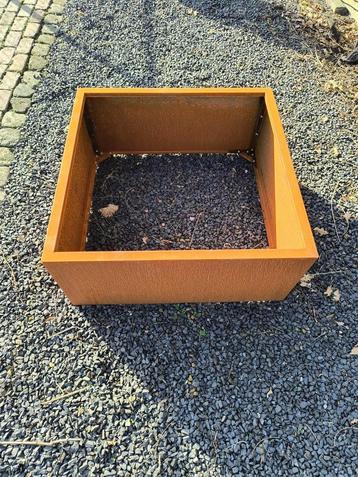 cortenstaal bloembak boutbaar 100x100x40 (cm) (2mm dik)