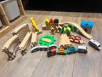 Houten treinbaan, Kinderen en Baby's, Speelgoed | Houten speelgoed, Ophalen, Zo goed als nieuw