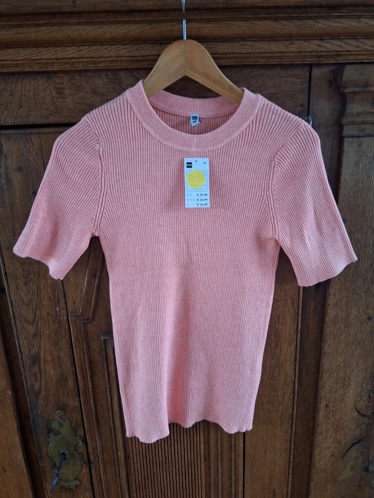 Perzikkleurig shirt met prijskaartje, Hema, maat M, Nieuw, Oranje, Ophalen of Verzenden, Korte mouw