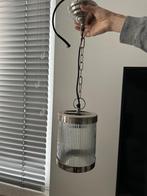 Hanglamp met geribbeld glas, Huis en Inrichting, Lampen | Hanglampen, Ophalen, Zo goed als nieuw, Glas, 50 tot 75 cm