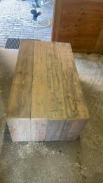 Greywash steigerhouten salontafel, Ophalen, Zo goed als nieuw, Rechthoekig, 50 tot 100 cm