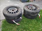 Set winterbanden met velgen: 205/55  R16T, Ophalen, Gebruikt, 16 inch, Banden en Velgen