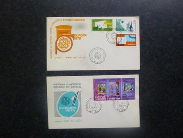 CYPRUS  2 fdc's 1975 en 1979       E beschikbaar voor biedingen