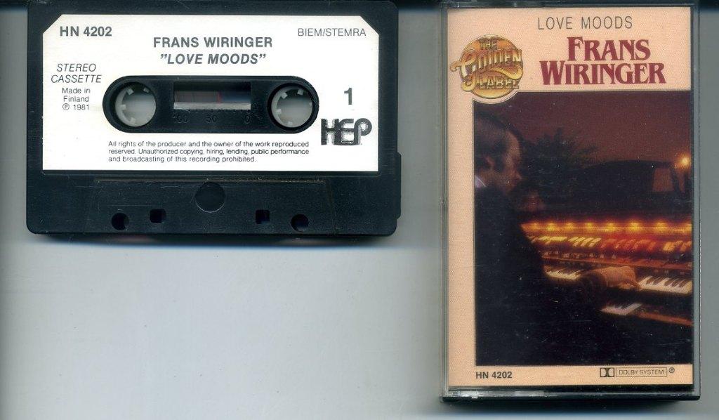Frans Wiringer Love Moods orgel 12 nrs cassette 1981 ZGAN, Cd's en Dvd's, Cassettebandjes, 1 bandje, Ophalen of Verzenden, Zo goed als nieuw