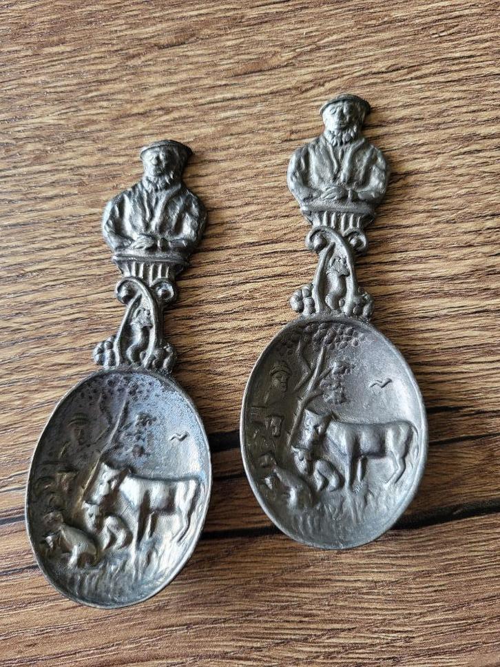 Tinnen lepels, Antiek en Kunst, Antiek | Tin, Ophalen of Verzenden