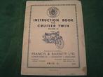 Francis Barnett Cruiser twin Villiers 250cc instruction book, Motoren, Ophalen of Verzenden, Overige merken
