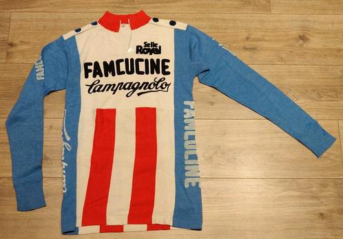Vintage koerstrui wielershirt Famcucine Campagnolo, Sport en Fitness, Wielrennen, Gebruikt, Helm, Ophalen of Verzenden