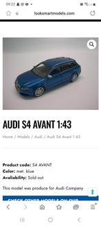 Schaalmodel audi s4 avant 2006 blauw, Ophalen of Verzenden, Zo goed als nieuw
