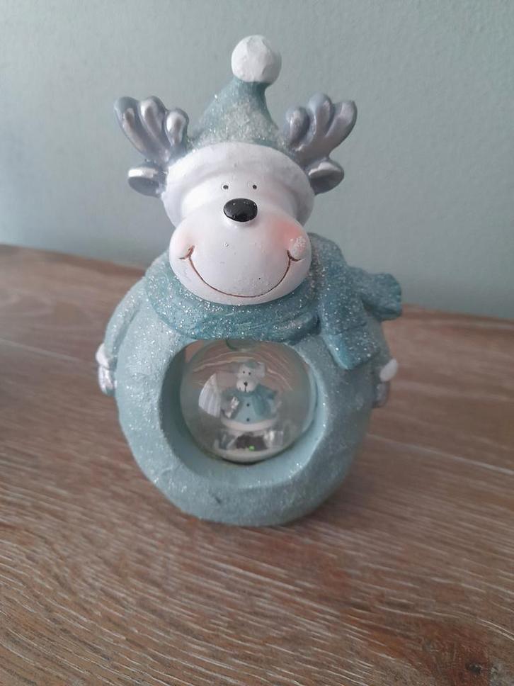 Zgan Leuke Hert schuddenbol kerst Early dew groen grijs wit, Diversen, Kerst, Zo goed als nieuw, Ophalen