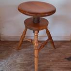 Antiek 19e eeuwse Piano/kruk verstelbaar, Ophalen of Verzenden